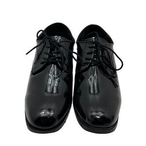 Frederico Leone Genoa Black Upper Square Toe Derby Mens 8M Dress Shoes